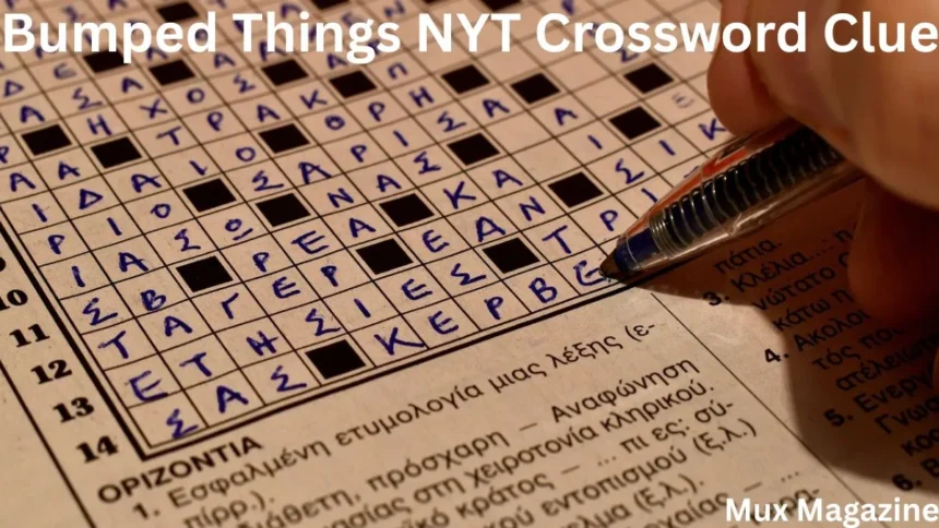 Bumped Things NYT Crossword Clue